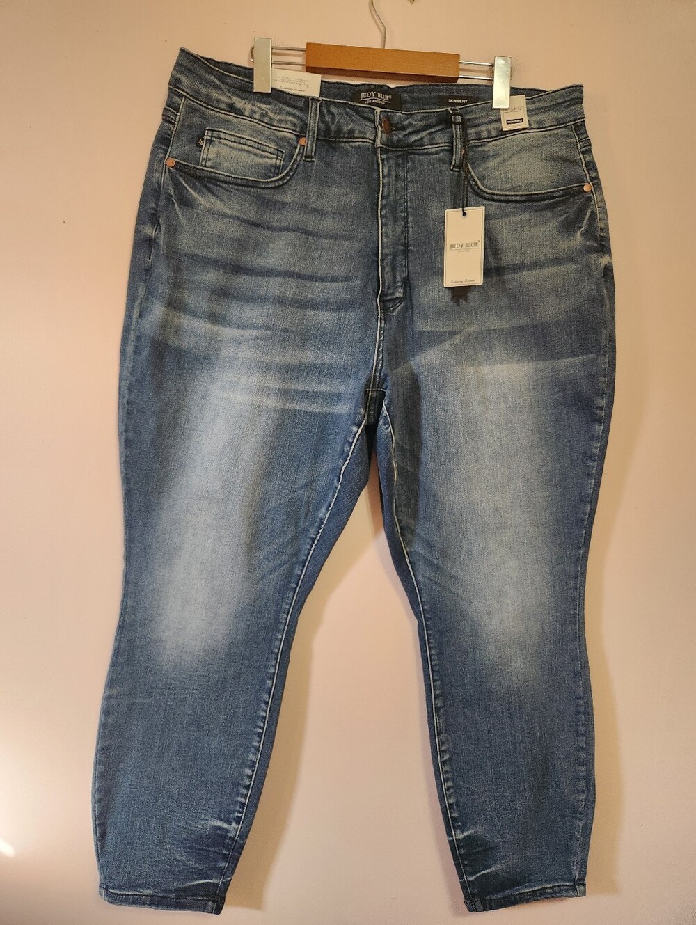NWT Judy Blue High Waist Tummy Control Skinny Jeans Medium Wash Plus Size 22W